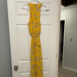 Tie Waist Halter Maxi Dress